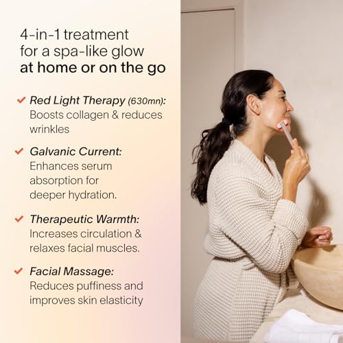 4-in-1 Radiant Renewal Red Light Therapy Wand & Renew Complex Activation Serum | Beauty De