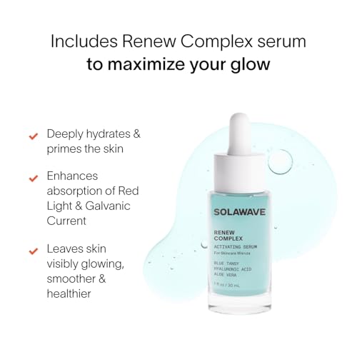 4-in-1 Radiant Renewal Red Light Therapy Wand & Renew Complex Activation Serum | Beauty De