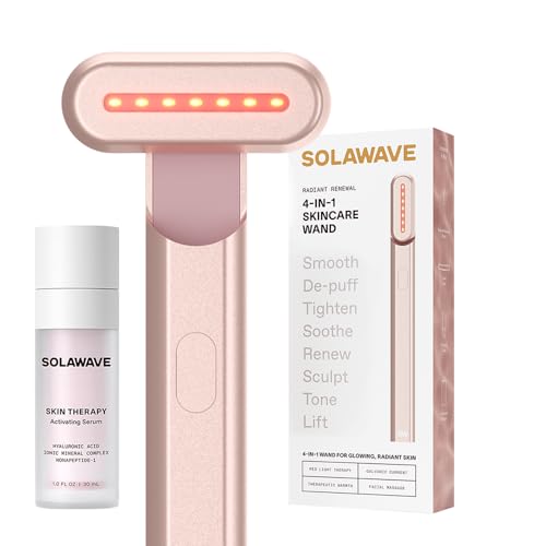 4-in-1 Red Light Therapy Wand for Face & Neck + Activating Serum
