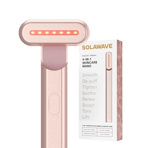 4-in-1 Red Light Therapy Wand for Face & Neck (Rose Gold)