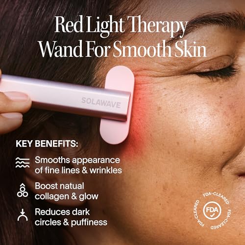 4-in-1 Red Light Therapy Wand for Face & Neck (Rose Gold)