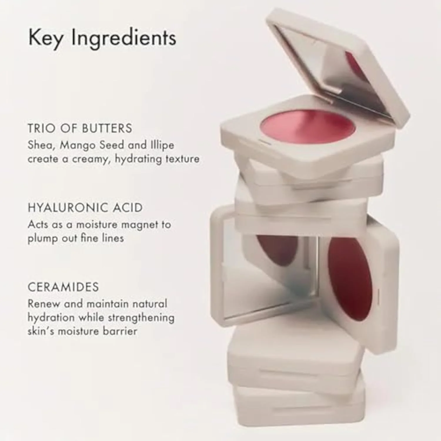 Blush Butter Balm - Skincare-Infused Hydrating Cream Blush with Hyaluronic Acid, Ceramides, & Shea Butter for a Dewy Flush of Color - Cheek and Lip Tint - Toasted Te