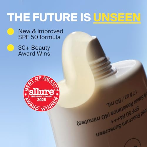 Unseen Sunscreen - SPF 50 - Clear & Invisible Face Sunscreen + Broad Spectrum + Makeup-Gri
