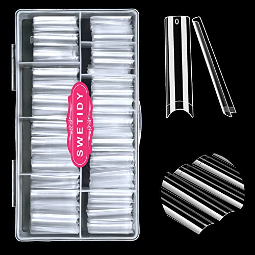 No C Curve Square Flat Nail Tips