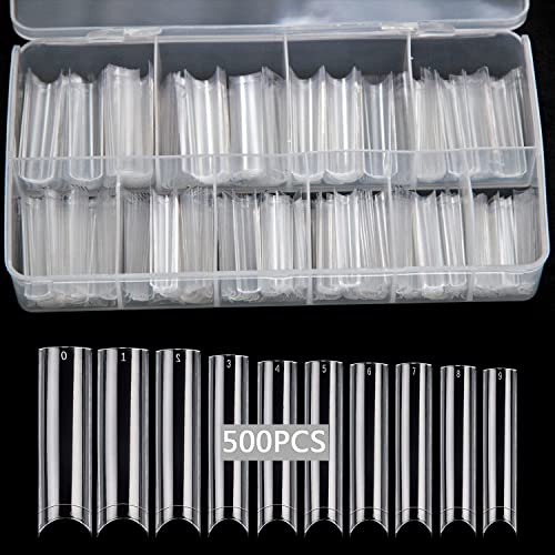 No C Curve Square Flat Nail Tips