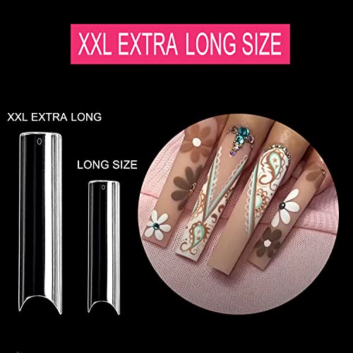 No C Curve Square Flat Nail Tips