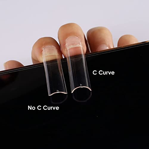 No C Curve Square Flat Nail Tips