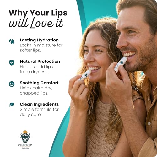 Moisturizing Grass-Fed Beef Tallow Lip Balm 3pk – Unscented
