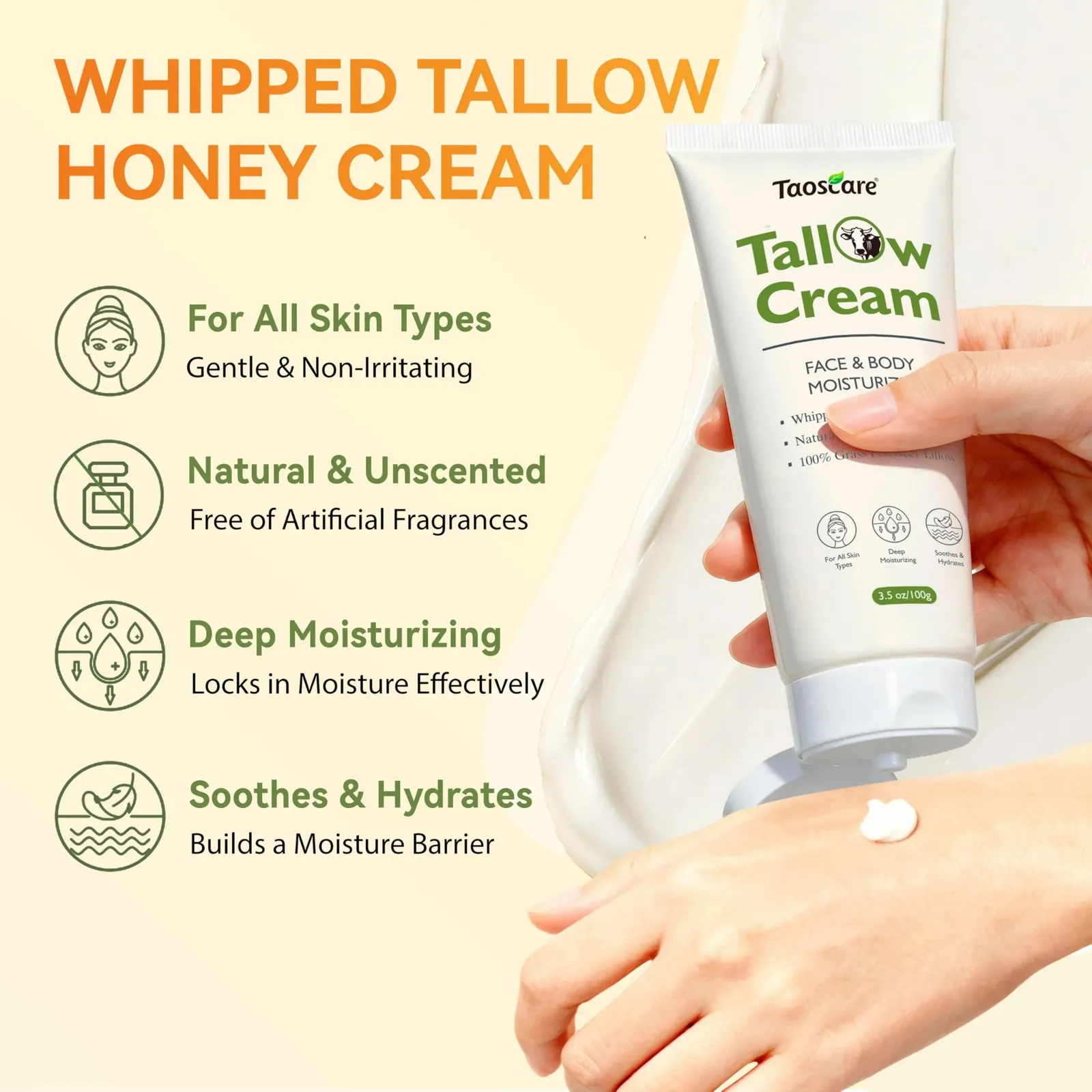 100% Grass-Fed Whipped Tallow Balm