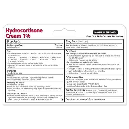 Hydrocortisone Aloe 1% Cream