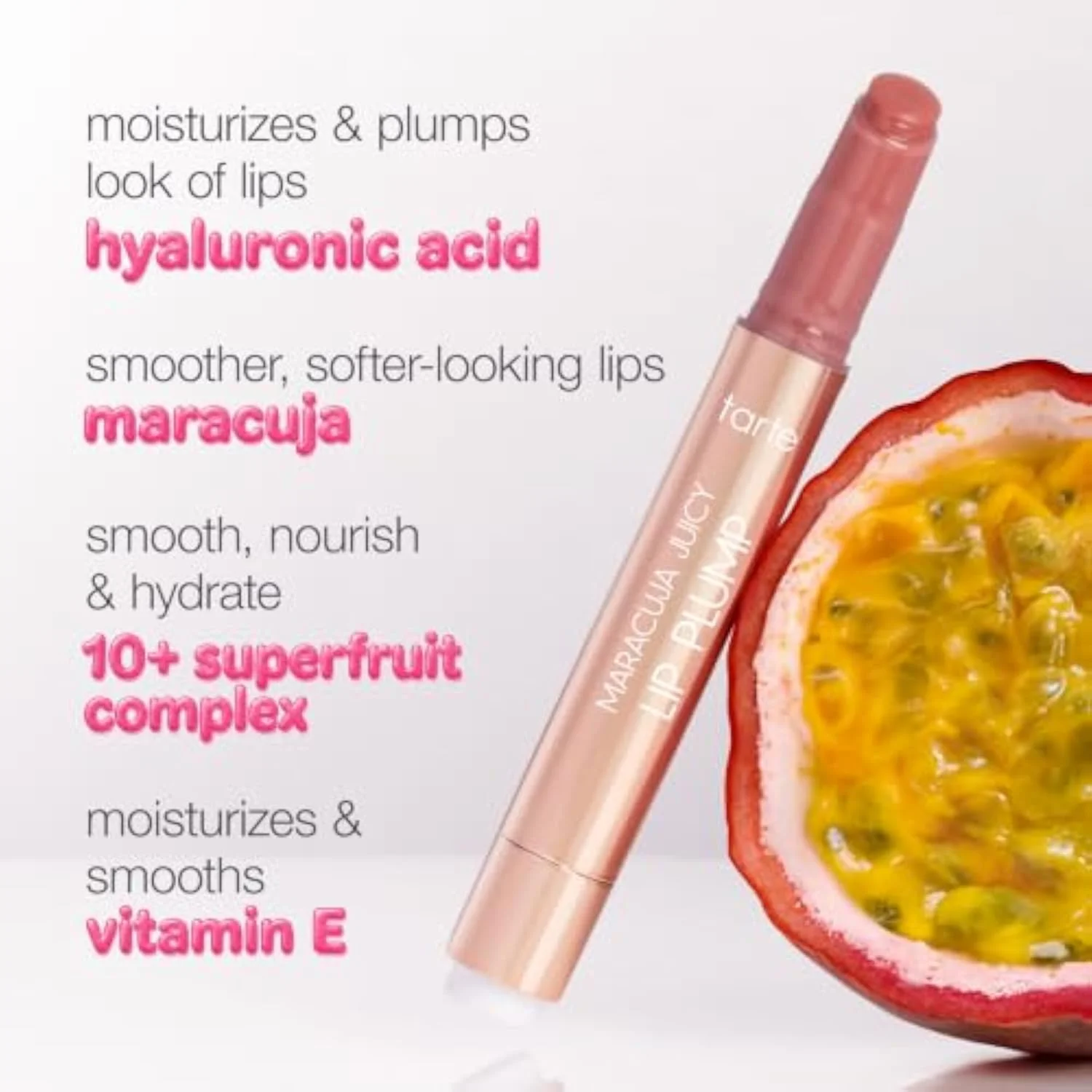 maracuja juicy lip plump – Hydrating & Volumizing Lip Plumper Gloss Balm with Nourishing Hyaluronic Acid, Plumps & Moisturizes, Vegan & Cruelty-Free, full size, mixed berries