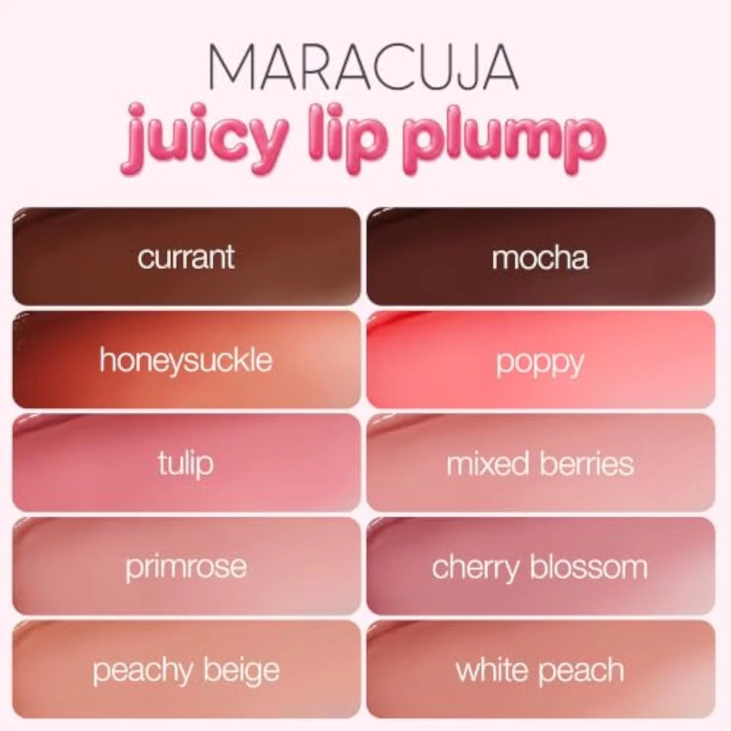 maracuja juicy lip plump – Hydrating & Volumizing Lip Plumper Gloss Balm with Nourishing Hyaluronic Acid, Plumps & Moisturizes, Vegan & Cruelty-Free, full size, mixed berries