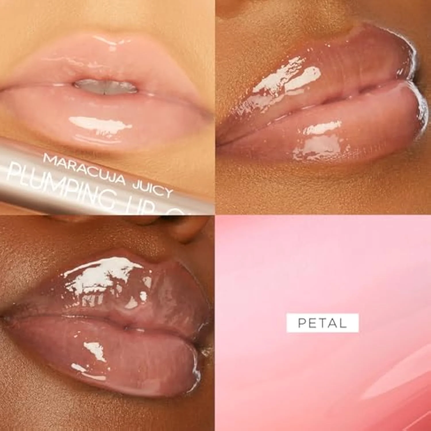 maracuja juicy plumping lip oil - Hydrating & Volumizing Lip Plumper Gloss Balm with Nourishing Hyaluronic Acid, Plumps & Moisturizes, Vegan & Cruelty-Free, full size, petal