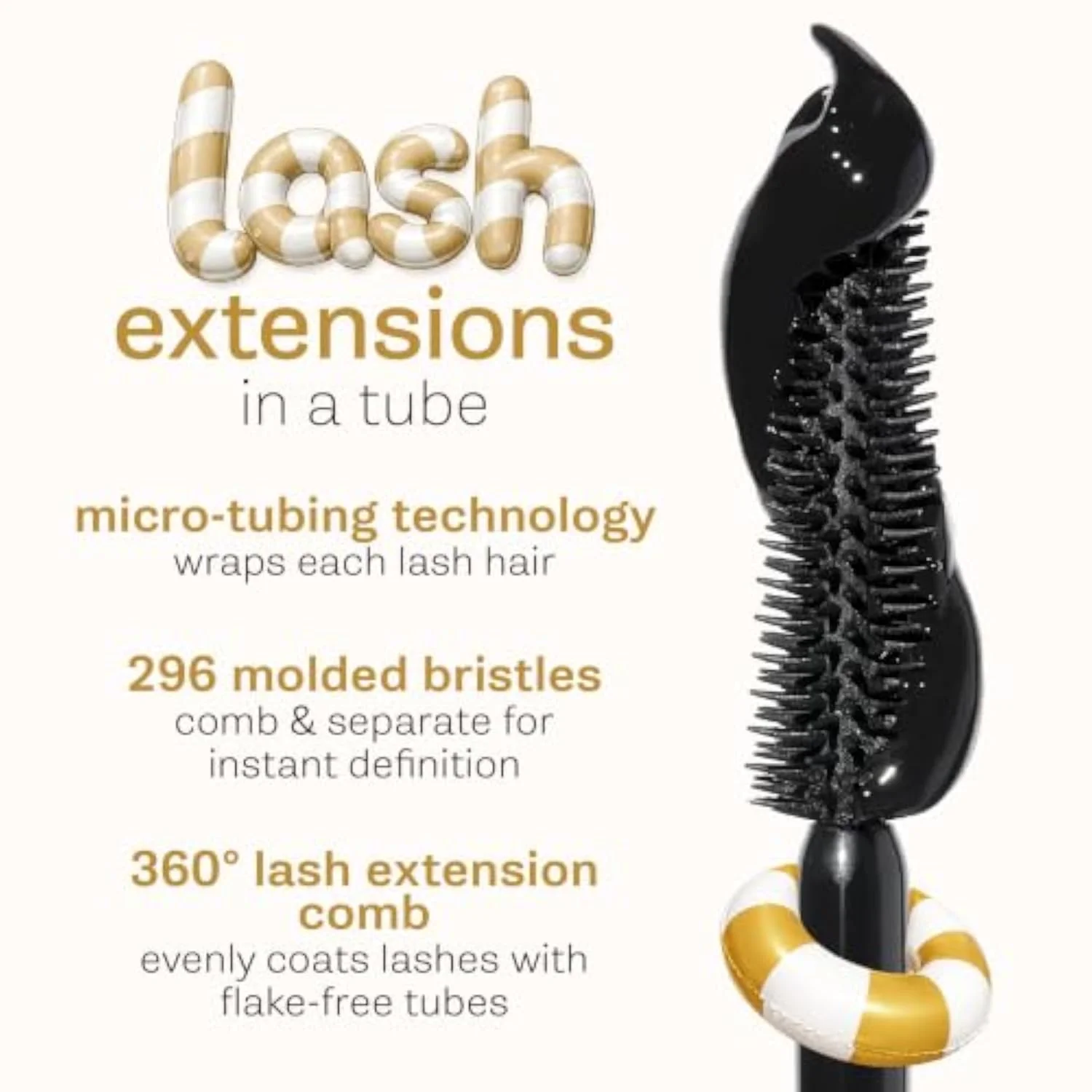 tartelette XL tubing mascara – Lash Extensions in a Tube with Peptide, Extra-Bold Buildable Length & Volume, Smudge-Proof Longwear, Easy-to-Remove, Vegan & Cruelty-Free, full