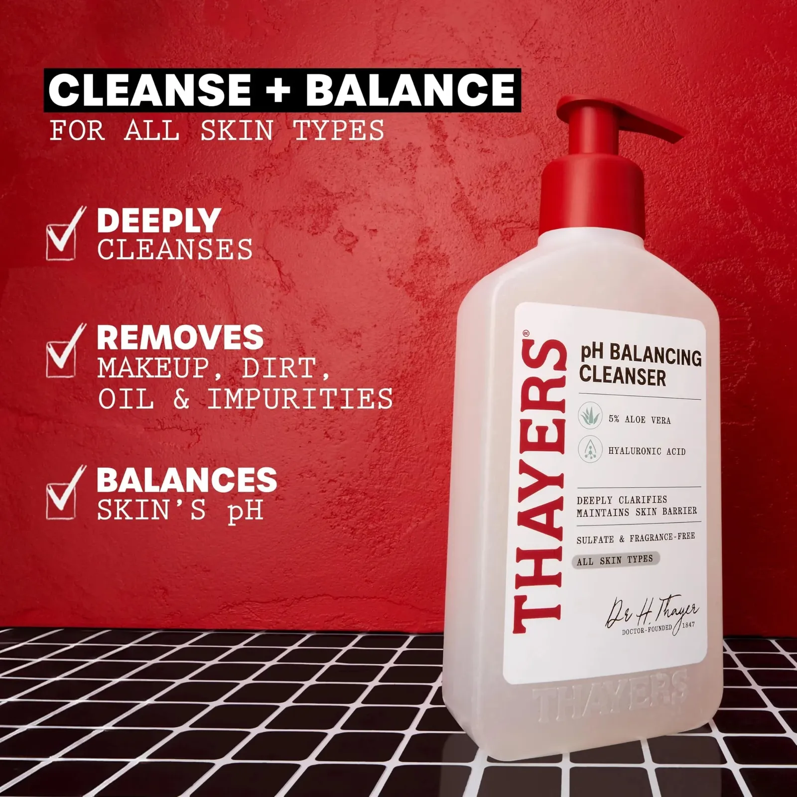 pH Balancing Daily Cleanser, Face Wash with Aloe Vera