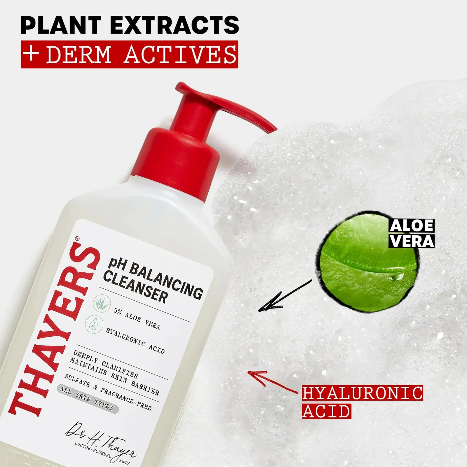 pH Balancing Daily Cleanser, Face Wash with Aloe Vera
