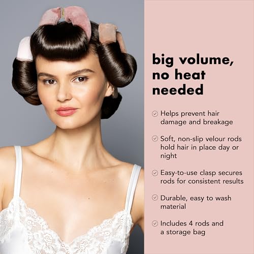 Volumizing Hair Rods for Overnight Curls No Heat Hair Rollers for Long or Medium Length Ha