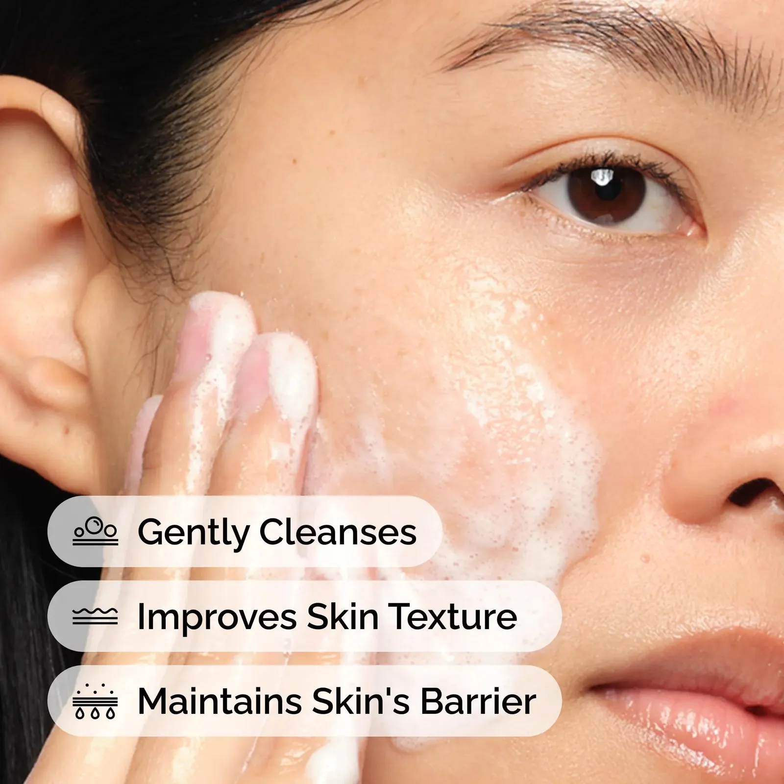Glucoside Foaming Cleanser, Gentle Foaming Face Wash for All Skin Types