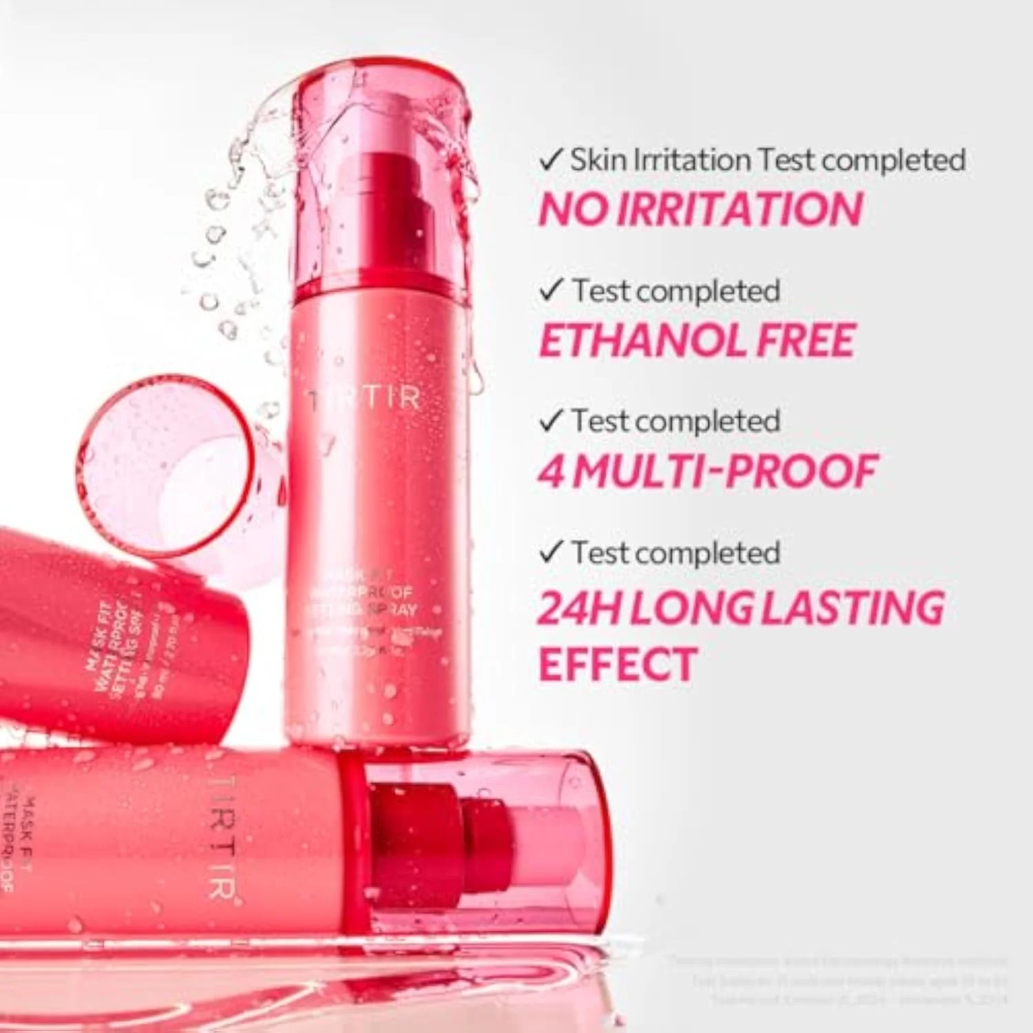 Waterproof Setting Spray – 24 Hour Long Lasting Fix, Sweatproof Water Resistant Makeup Finisher – Ethanol Free, Semi Matte Finish for Oily Skin – Korean Makeup Fixer