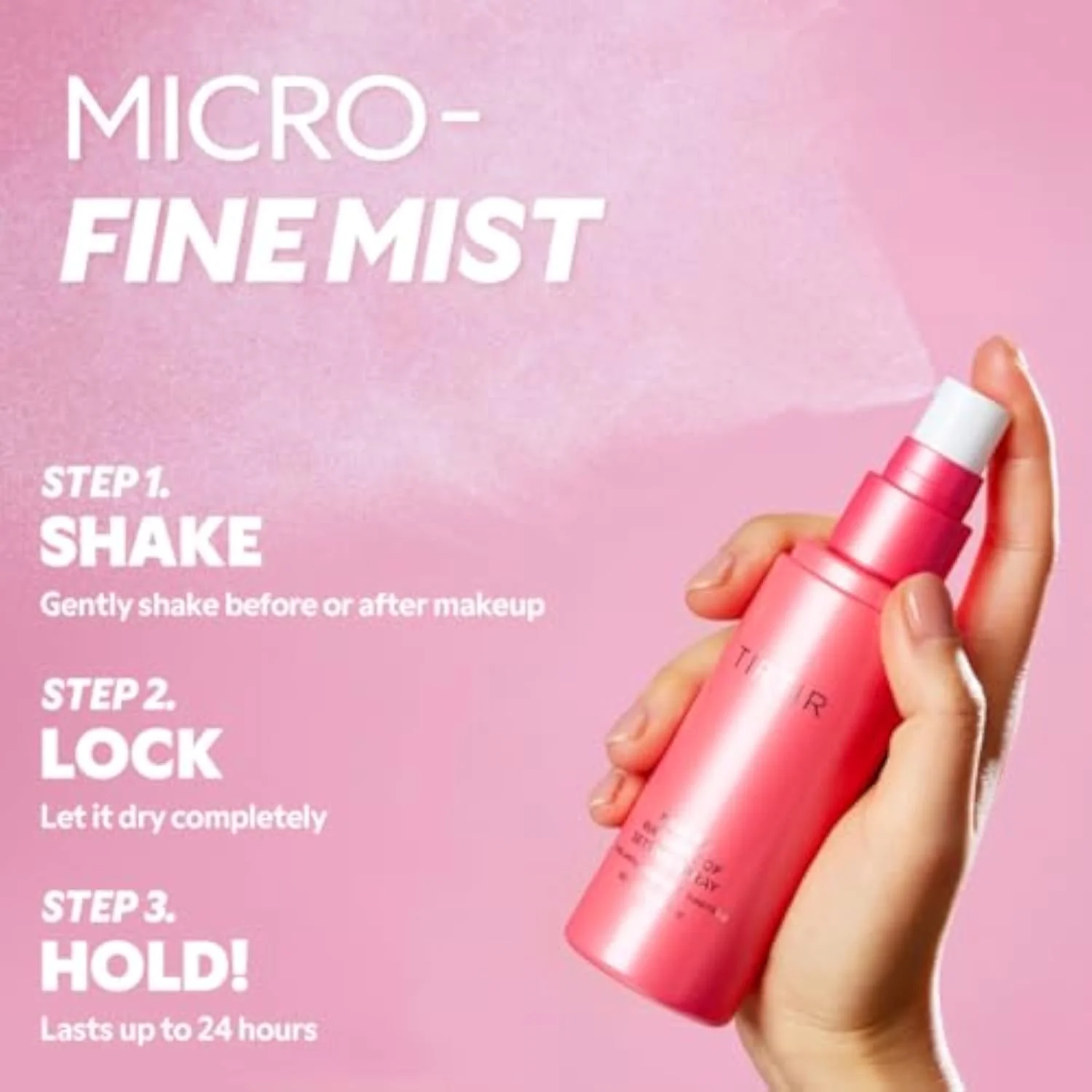 Waterproof Setting Spray – 24 Hour Long Lasting Fix, Sweatproof Water Resistant Makeup Finisher – Ethanol Free, Semi Matte Finish for Oily Skin – Korean Makeup Fixer