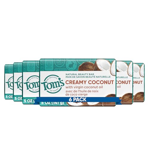 Natural Beauty Bar Soap, Creamy Coconut With Virgin Coconut Oil, 5 oz. 6-Pack (Packaging May Vary)