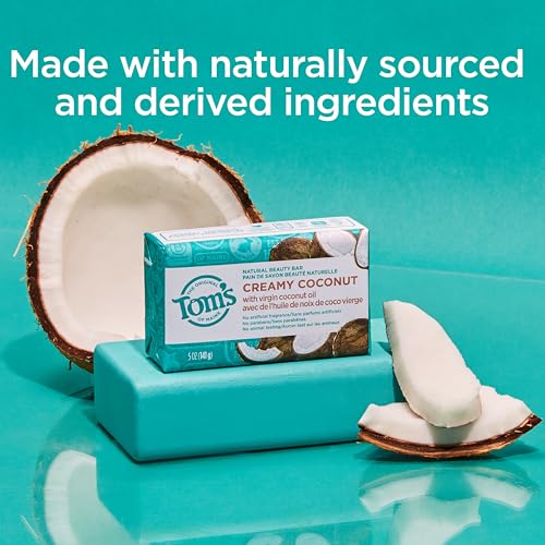 Natural Beauty Bar Soap, Creamy Coconut With Virgin Coconut Oil, 5 oz. 6-Pack (Packaging May Vary)