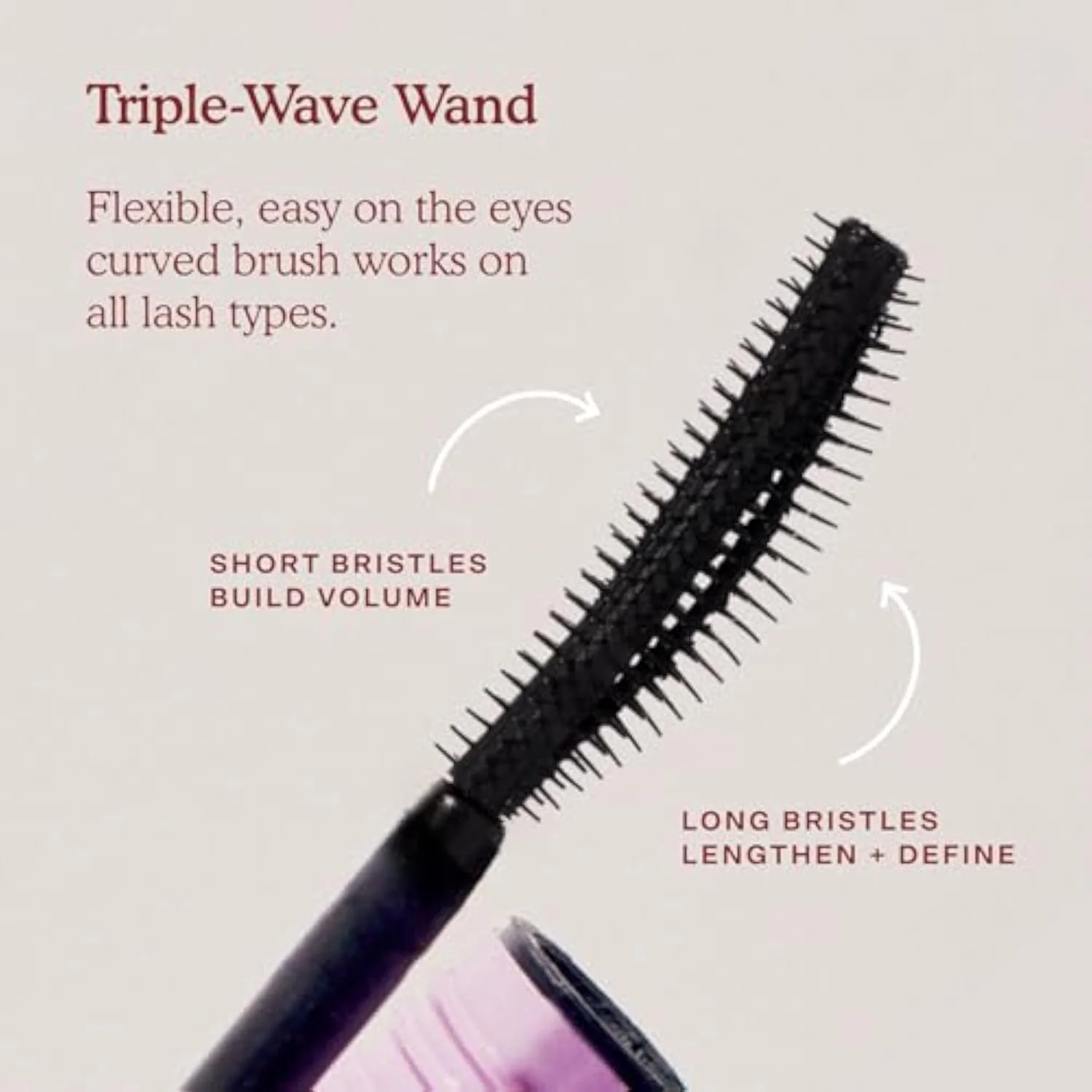 MakeWaves Vegan Black Mascara - Volumizing & Lengthening Mascara for Sensitive Eyes - With Aquaflex Technology for Humidity-Proof Lift - Hypoallergenic Eye Makeup - Jet (0