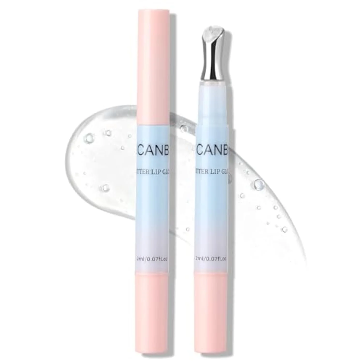 Butter Lip Gloss, Hydrating & Moisturizing Lipgloss with Metal Tip, Lightweight, Non-Sticky, Smooth, Nourishing for High-shine Finish(01 Clear)