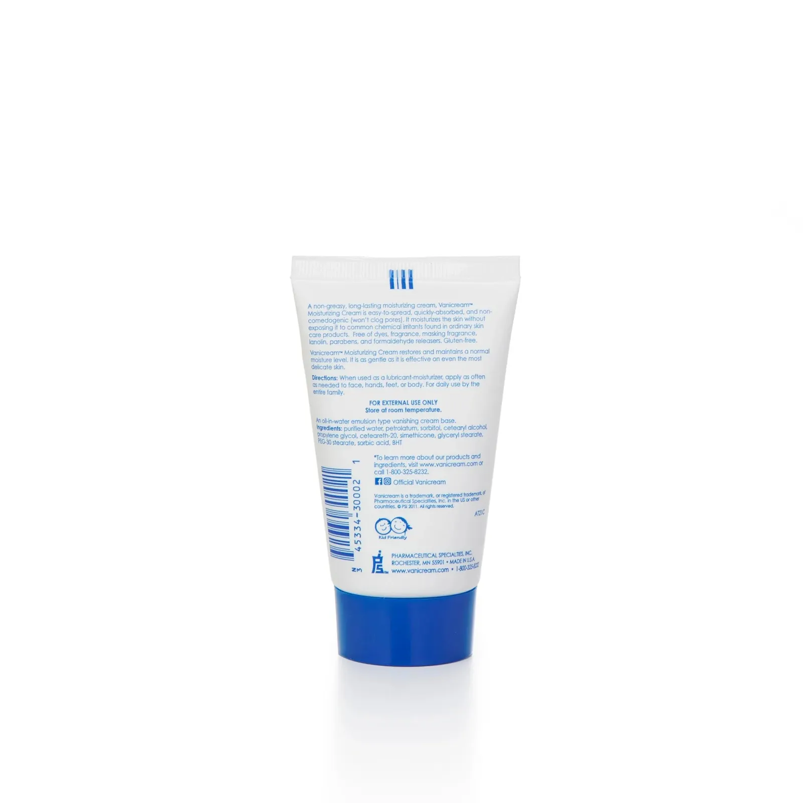 Moisturizing Skin Lotion Tube for Sensitive Skin, Soothes Red, Irritated, Cracked or Itchy Skin