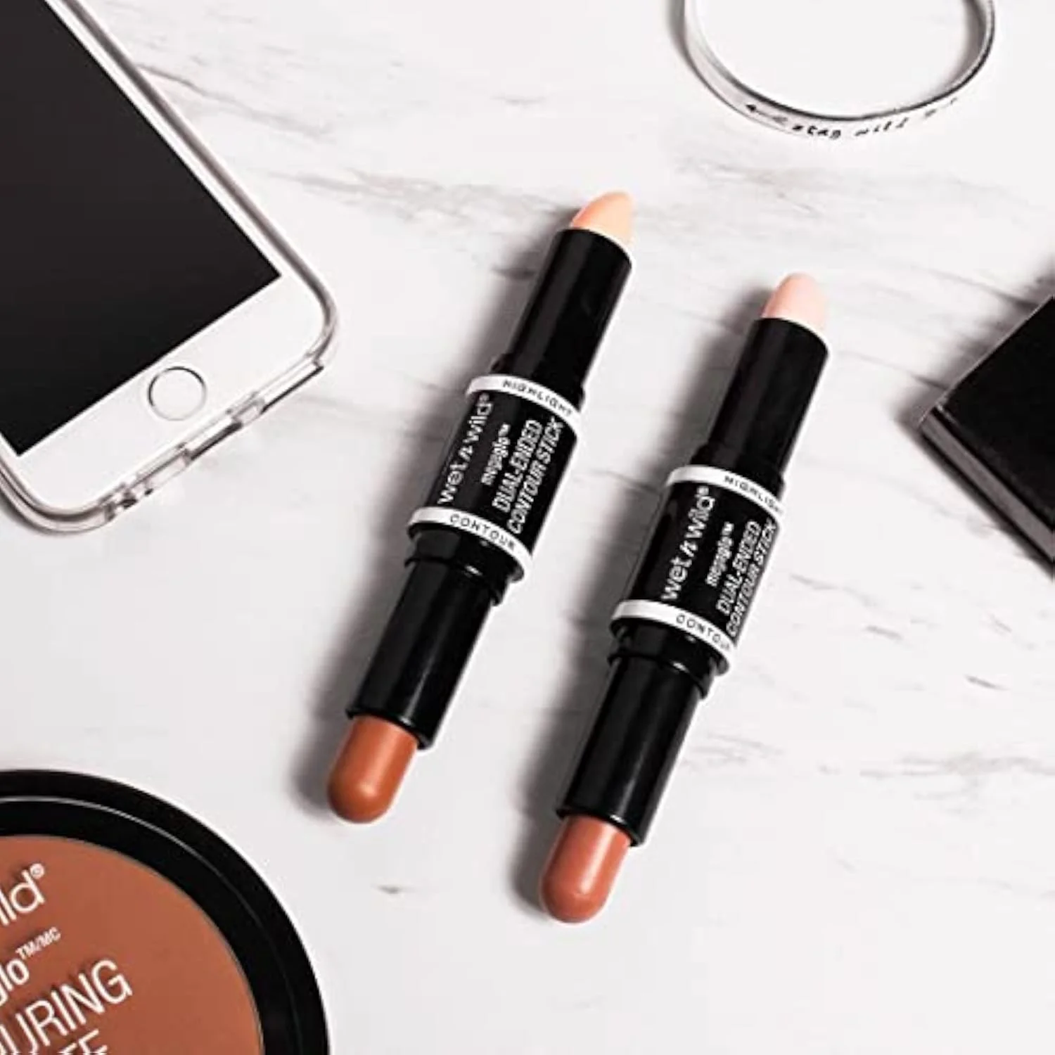 MegaGlo Dual-Ended Contour Stick, Light Medium, Cruelty-Free