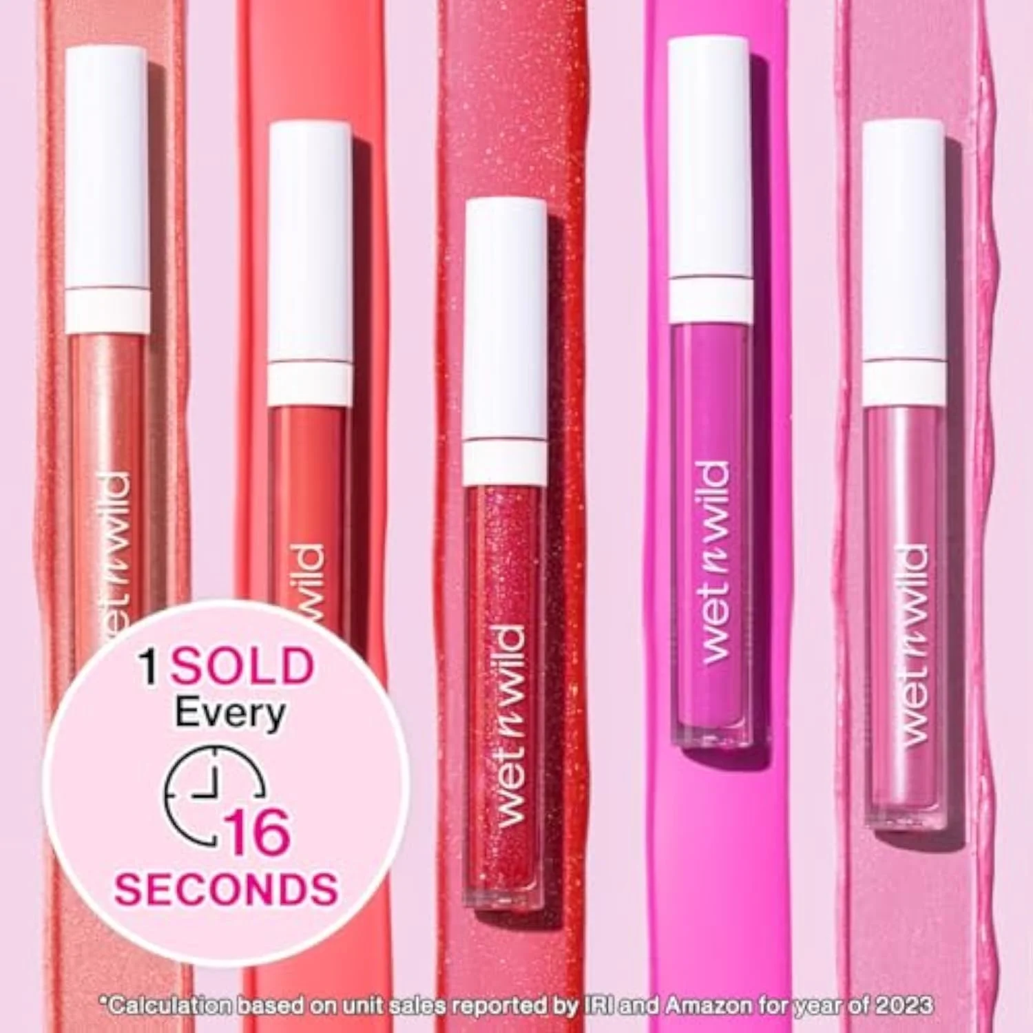 MegaSlicks Lip Gloss, Ultra-Glossy, Vitamin-E Enriched, Ultra-Gloss High Shine Moisturizing, Cruelty-Free & Vegan - Crystal Clear