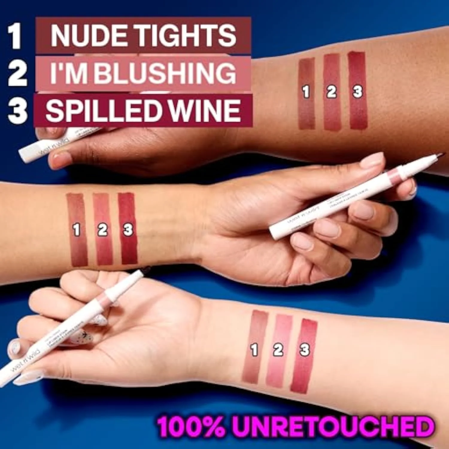 Perfect Pout Lip Liner Stain, Long-Lasting Transfer-Proof Formula with Blade-Like Applicator for Precision & Full Lip Coverage, Vegan & Cruelty-Free - Nude Tights