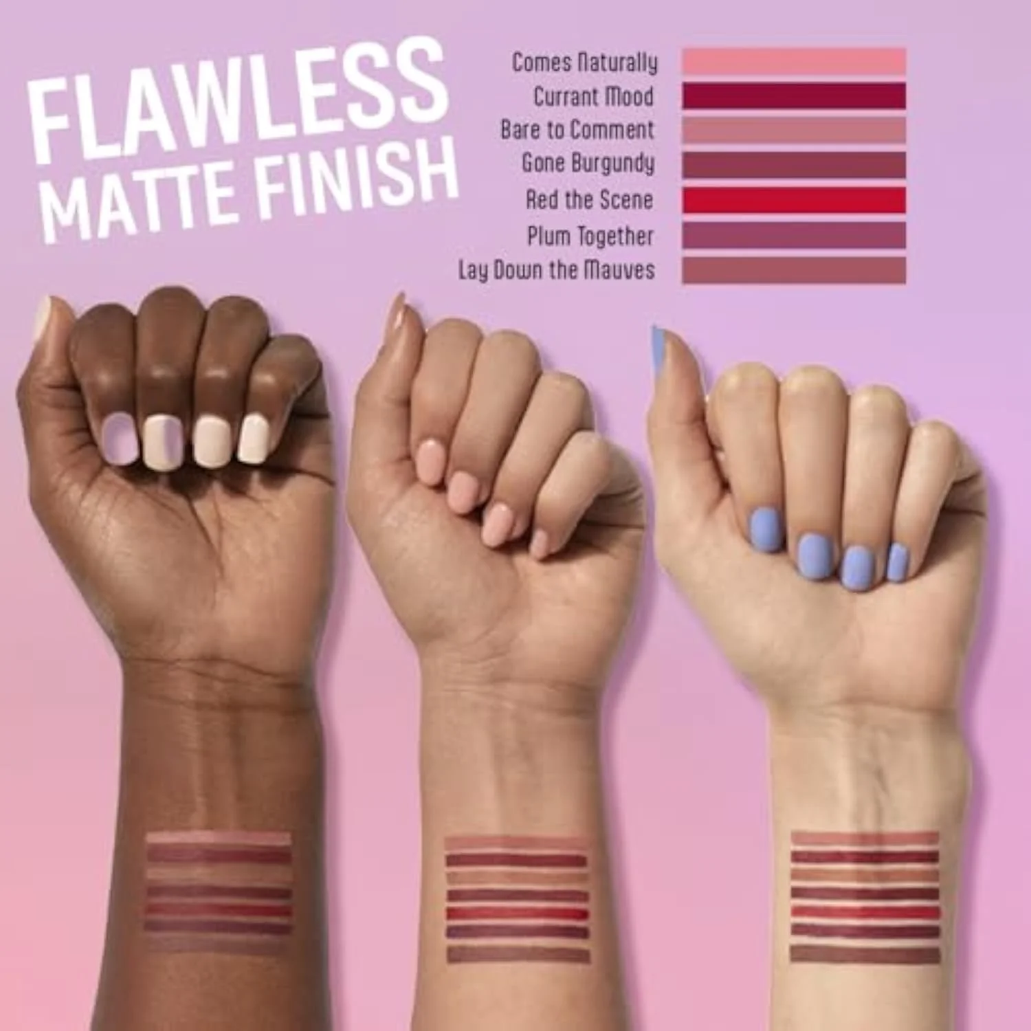 Perfect Pout Matte Retractable Gel Lip Liner Pencil, Rich Creamy Long Lasting Color, Well-Defined and Flawless Application, Vegan & Cruelty-Free - Purple Lay Down the Ma