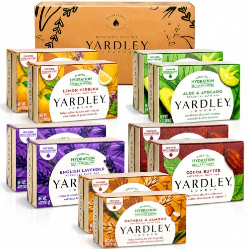 London Scented Bar Soap Variety Pack - 10 Bars Bath Soap Gift Set for Women & Men: English
