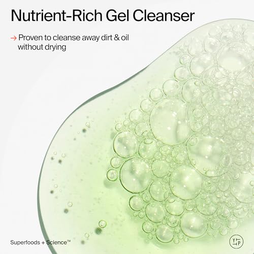 Facial Cleanser Duo Bundle for Dry + Sensitive Skin - Superfood Kale + Green Tea Daily Fac