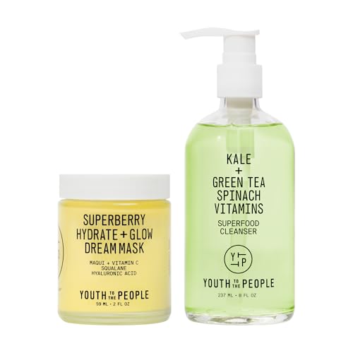 Rinse + Rest Duo, 2-Pc Skincare Bundle Set, Superberry Hydrate + Glow Dream Overnight Face