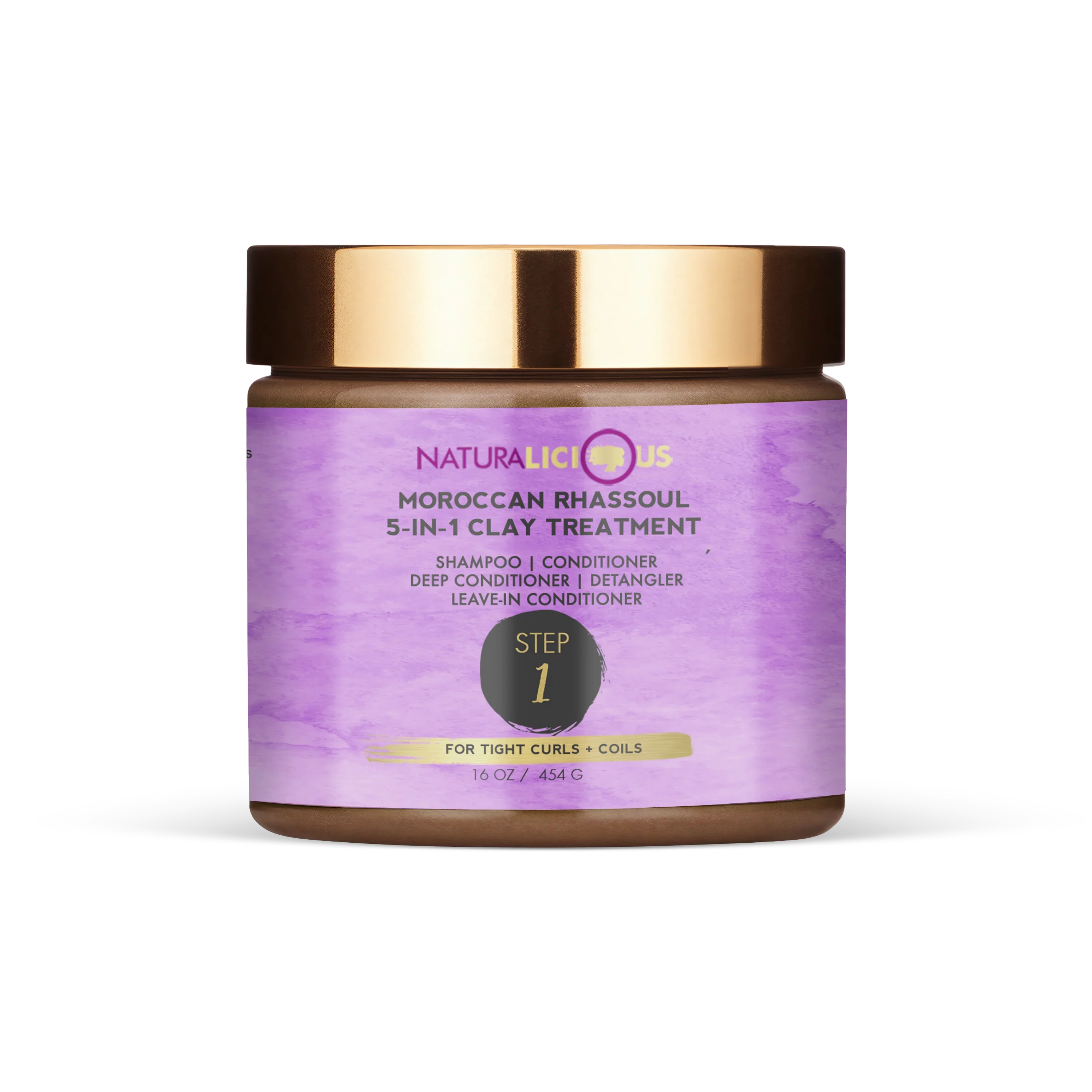 Naturalicious Step 1: Moroccan Rhassoul 5-in-1 Clay Treatment (For Tight Curls)