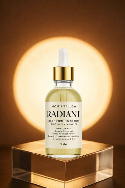Mom’s Tallow Radiant Deep Firming Serum: Targeting fine line & wrinkles (LARGE 4oz NEW) - Image 2