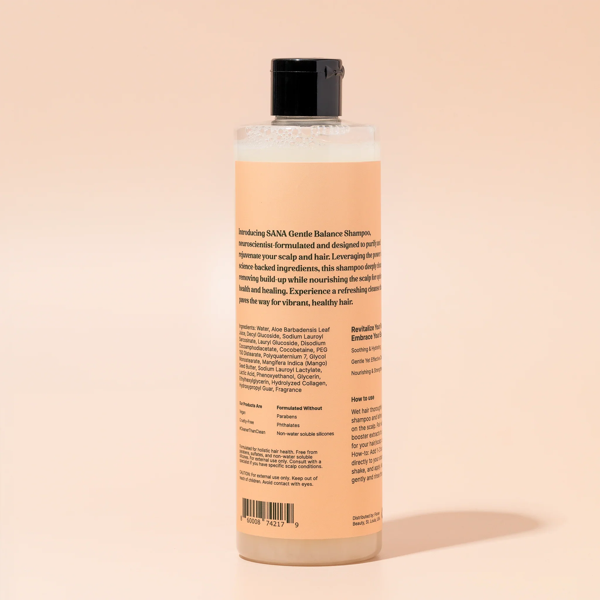 Floraebeauty SANA Gentle Balance Shampoo - Infused w/ Hydrolyzed Collagen