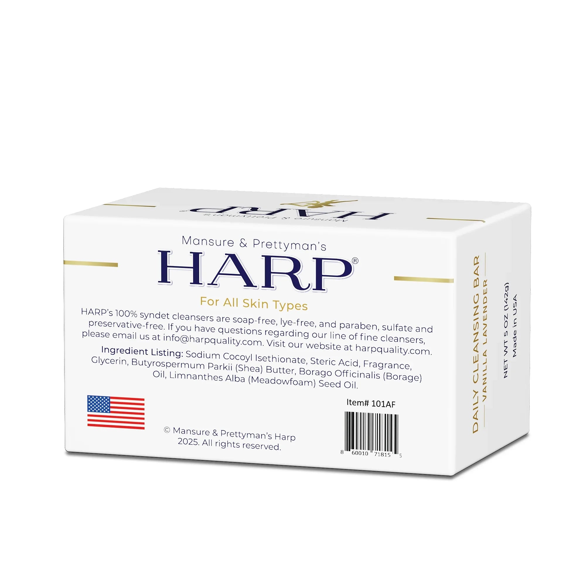 Mansure & Prettyman's HARP HARP® Vanilla Lavender Body Wash Bar – pH Balanced