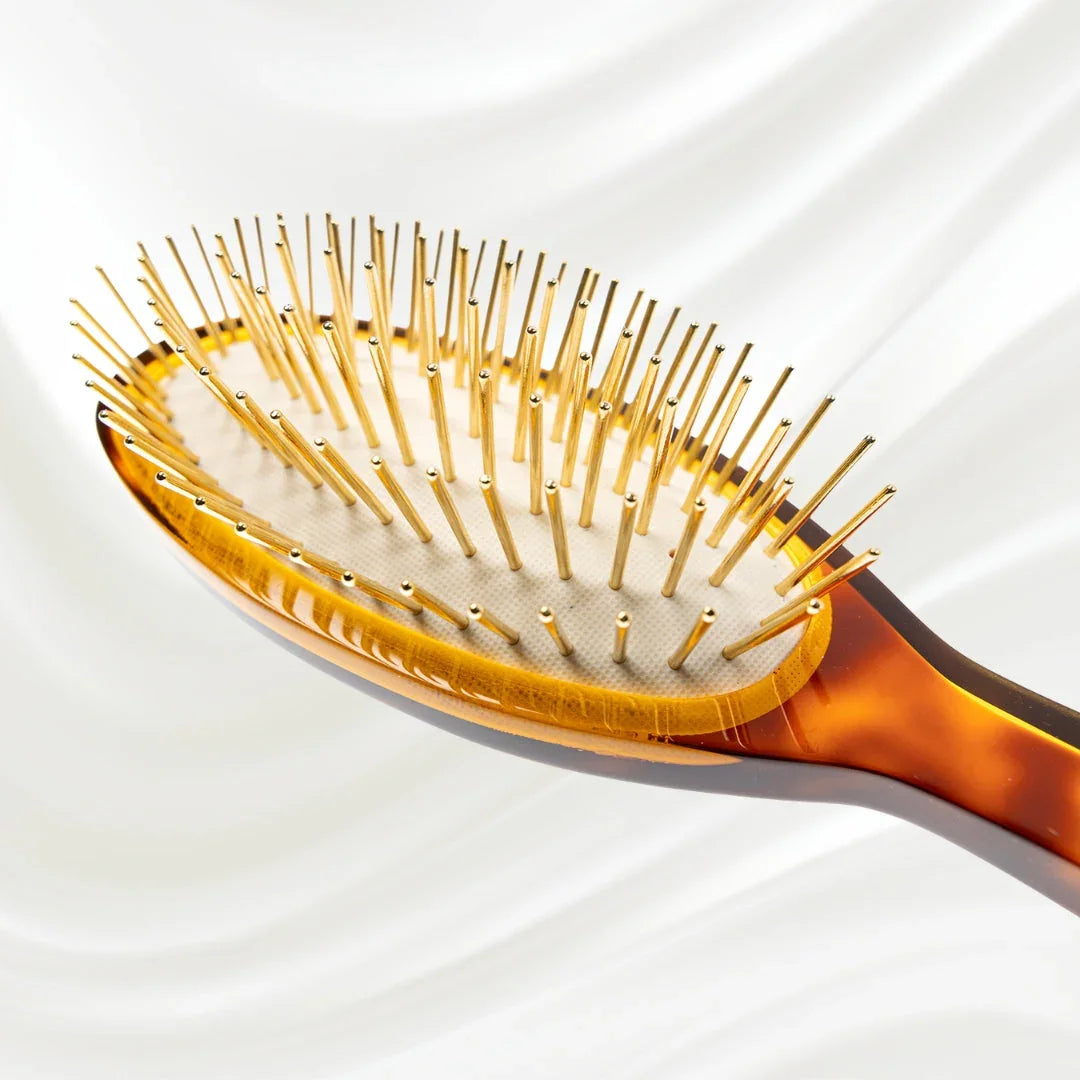 KOH-I-NOOR Luxury Pneumatic Hair Brush - Gold Pins & Cellulose Acetate in Classic Tortoiseshell