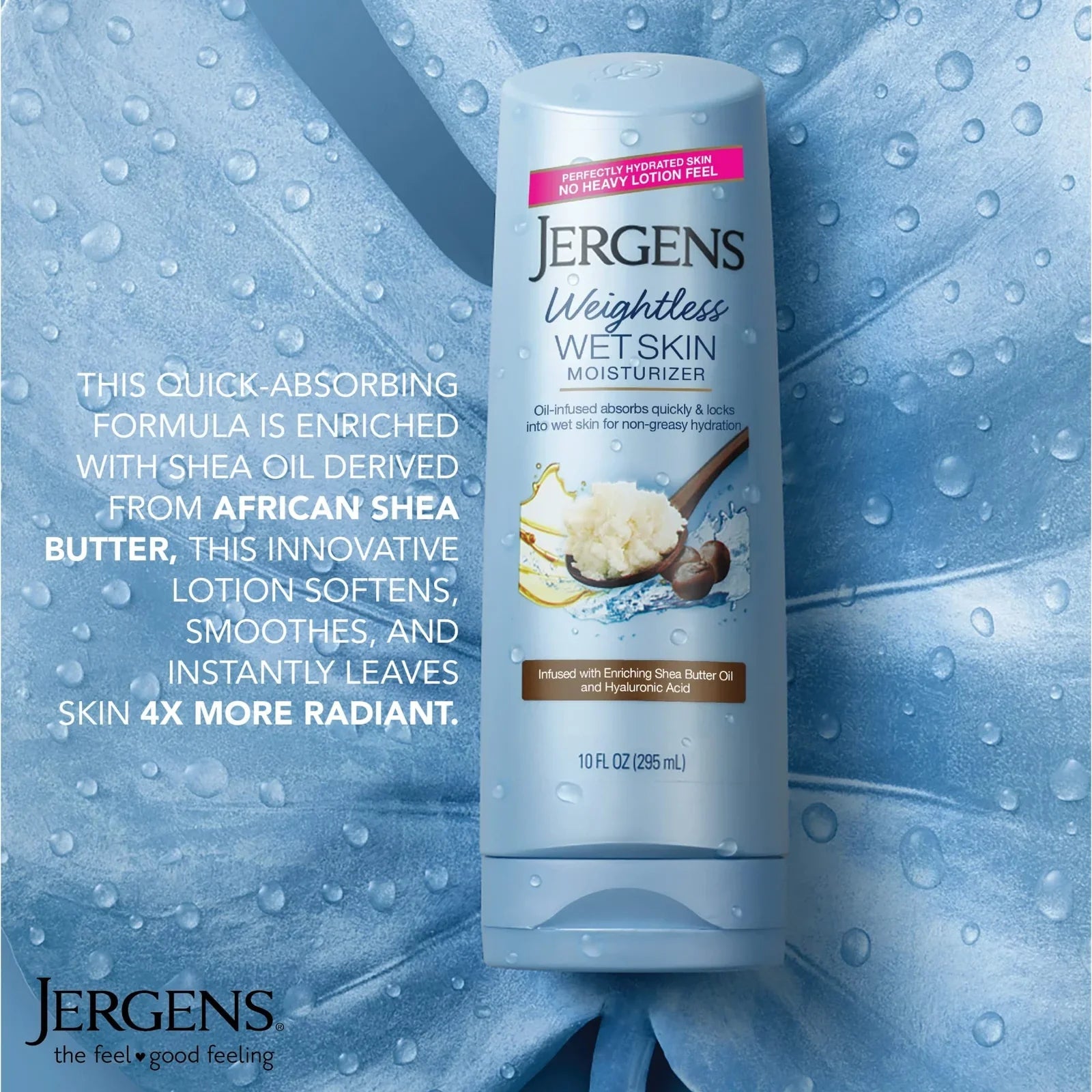 Jergens Wet Skin Moisturizer 10 Fl Oz in Shower Lotion with Shea Butter Oil