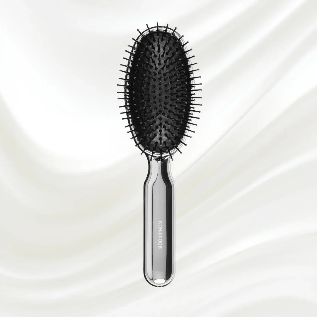 KOH-I-NOOR Metallic Pneumatic Oval Synthetic Pin Hairbrush