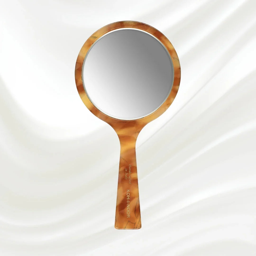 KOH-I-NOOR Luxury Hand Mirror - Honey Yellow | German Glass