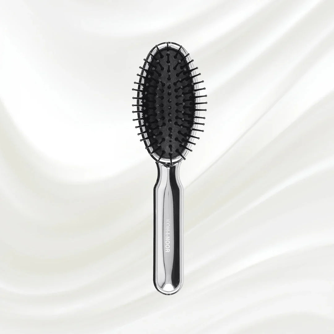 KOH-I-NOOR Metallic Pneumatic Oval Synthetic Pin Hairbrush