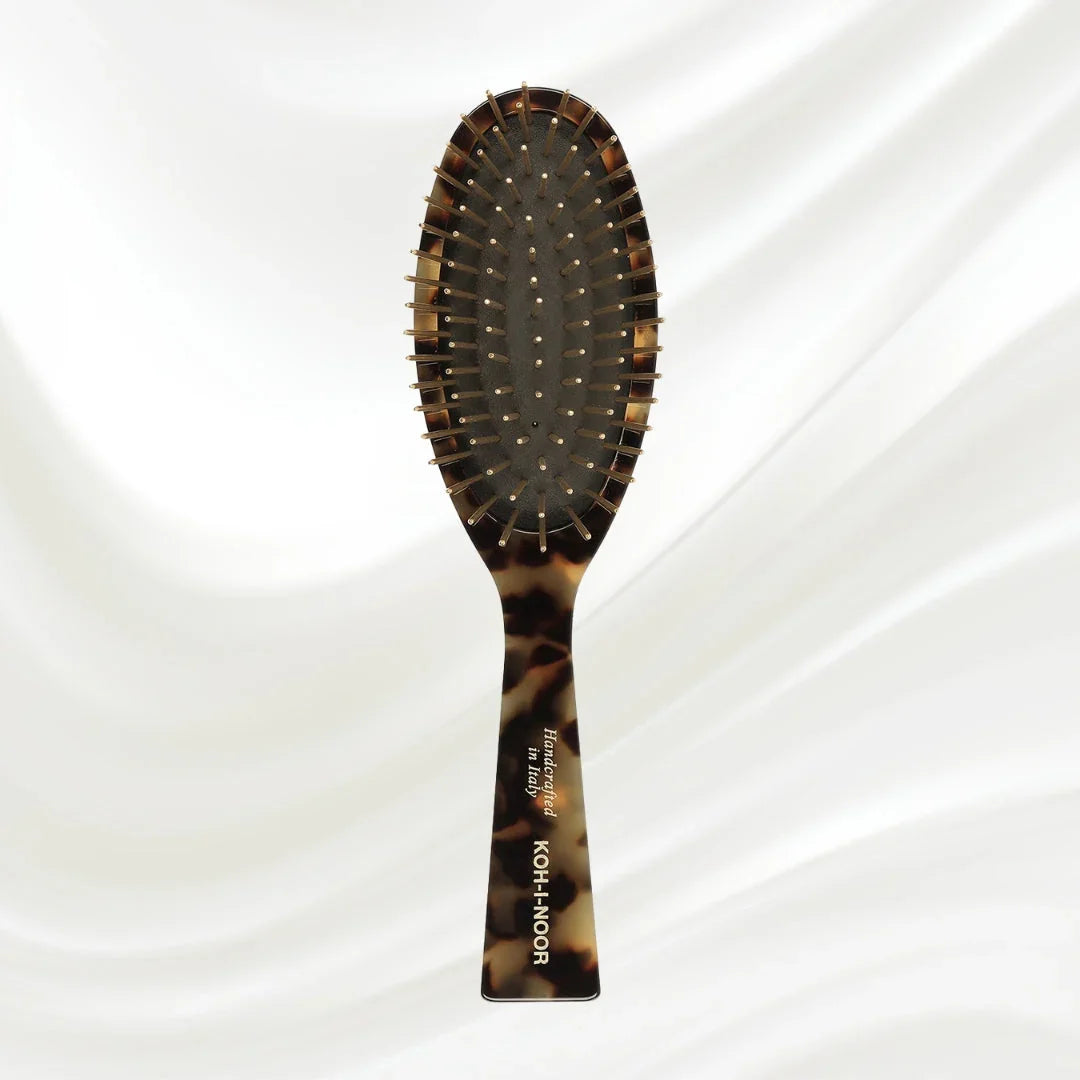 KOH-I-NOOR Luxury Pneumatic Hair Brush - Gold Pins & Cellulose Acetate