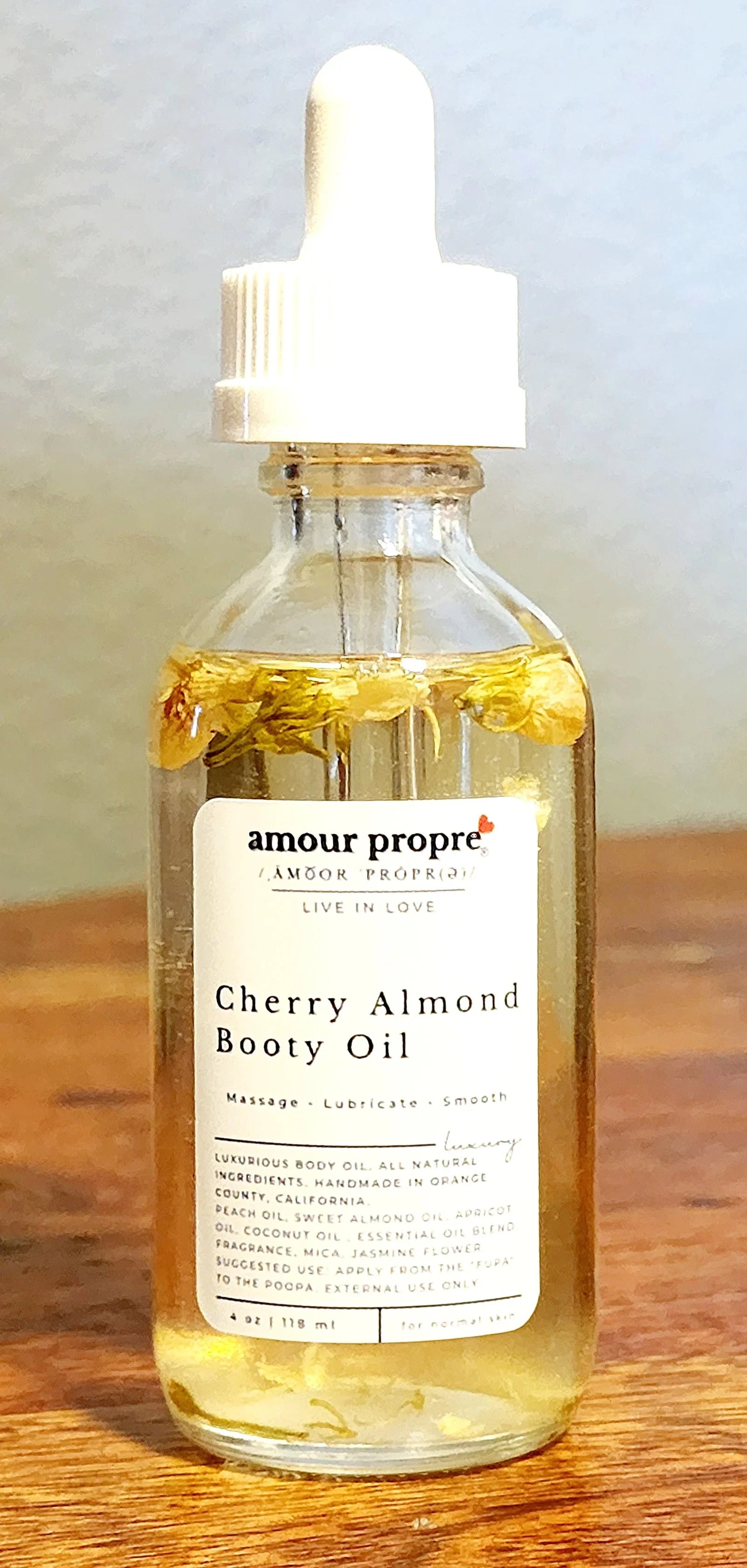 Amour Propre® Kissably Soft Booty Oil, Cherry Almond