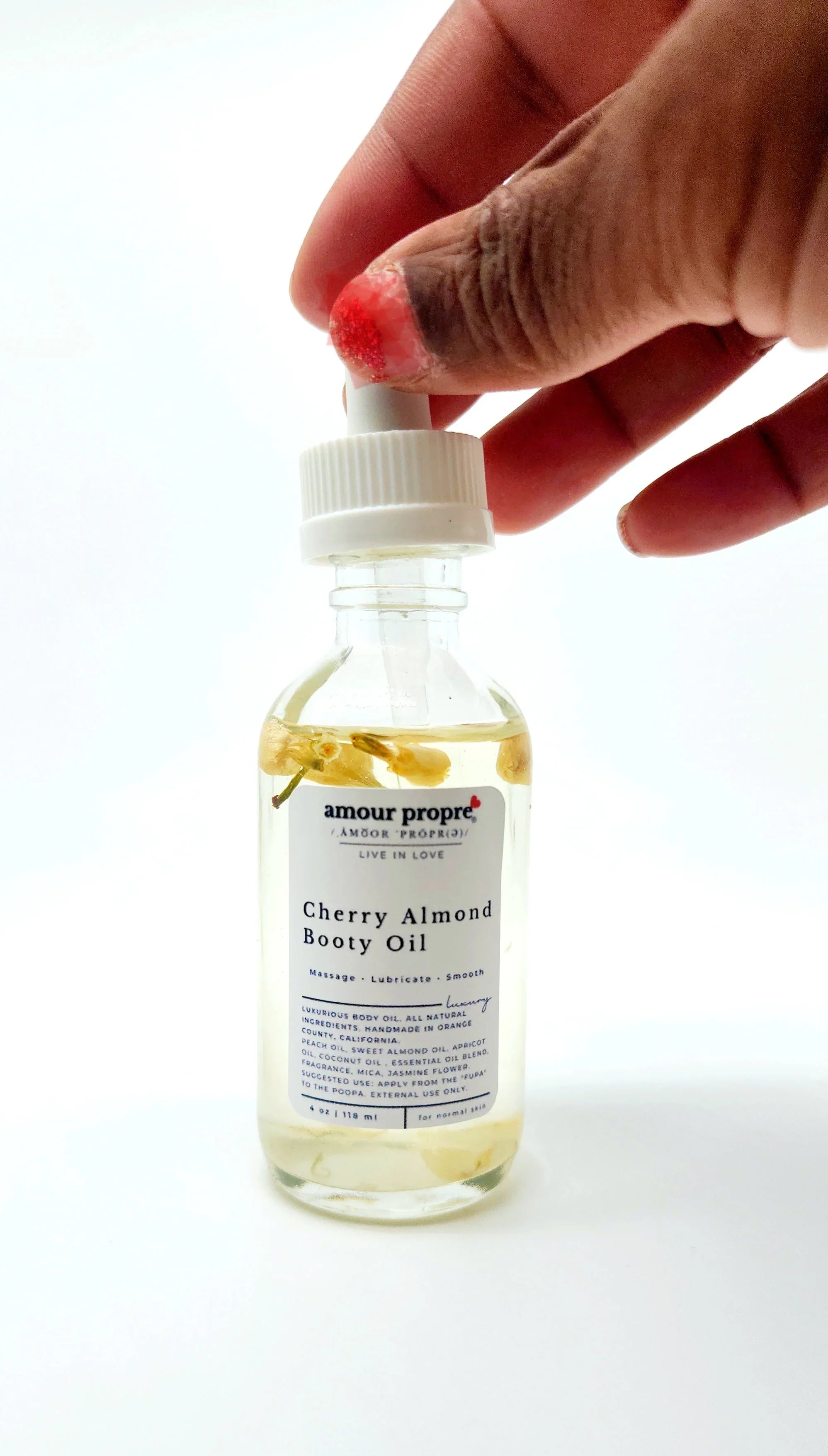 Amour Propre® Kissably Soft Booty Oil, Cherry Almond