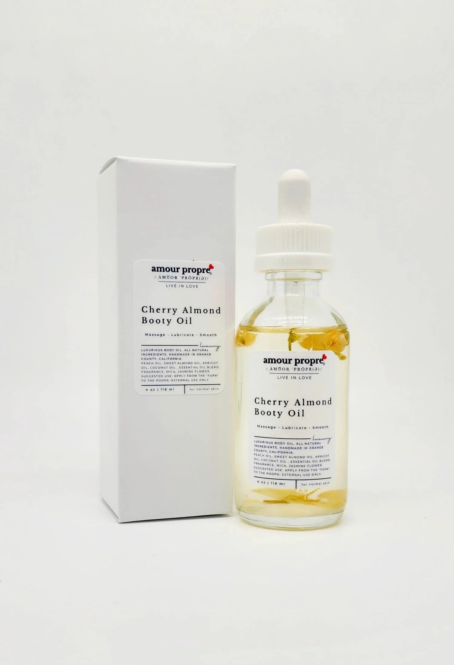 Amour Propre® Kissably Soft Booty Oil, Cherry Almond