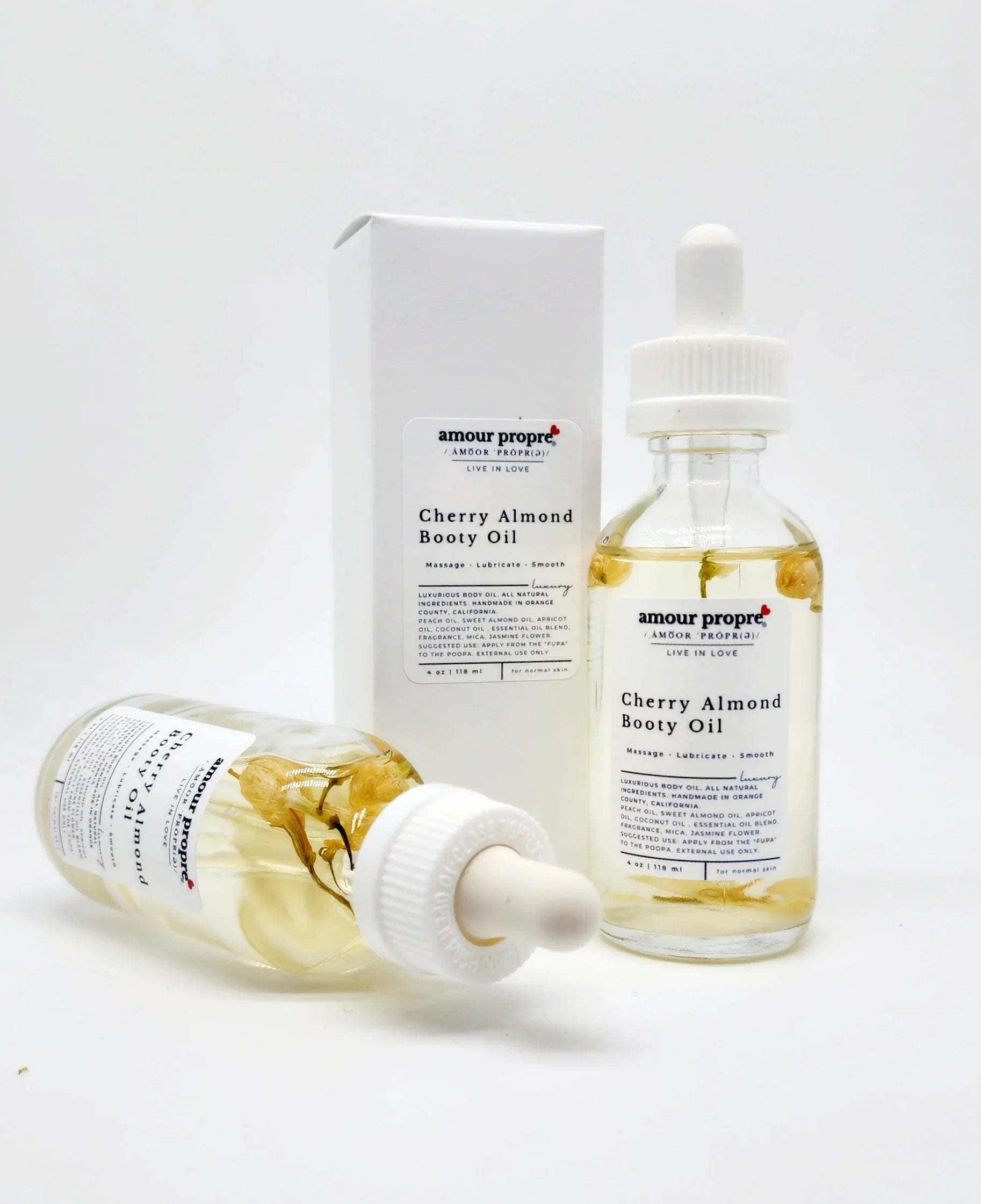 Amour Propre® Kissably Soft Booty Oil, Cherry Almond